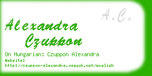 alexandra czuppon business card